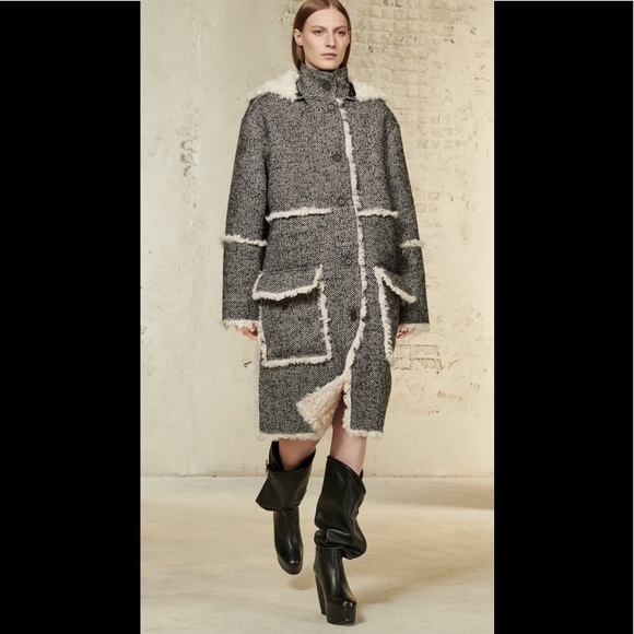 ZARA SURPLUS NWT RARE SHEARLING COAT ⚡️